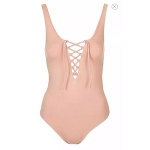 Topshop Bodysuit Nude Tan Sz 4/S New Without Tags!